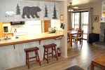 Mammoth Lakes Vacation Rental Sunshine Village 175 - Kitchen Counter Bar Area